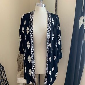 Black and white kimono